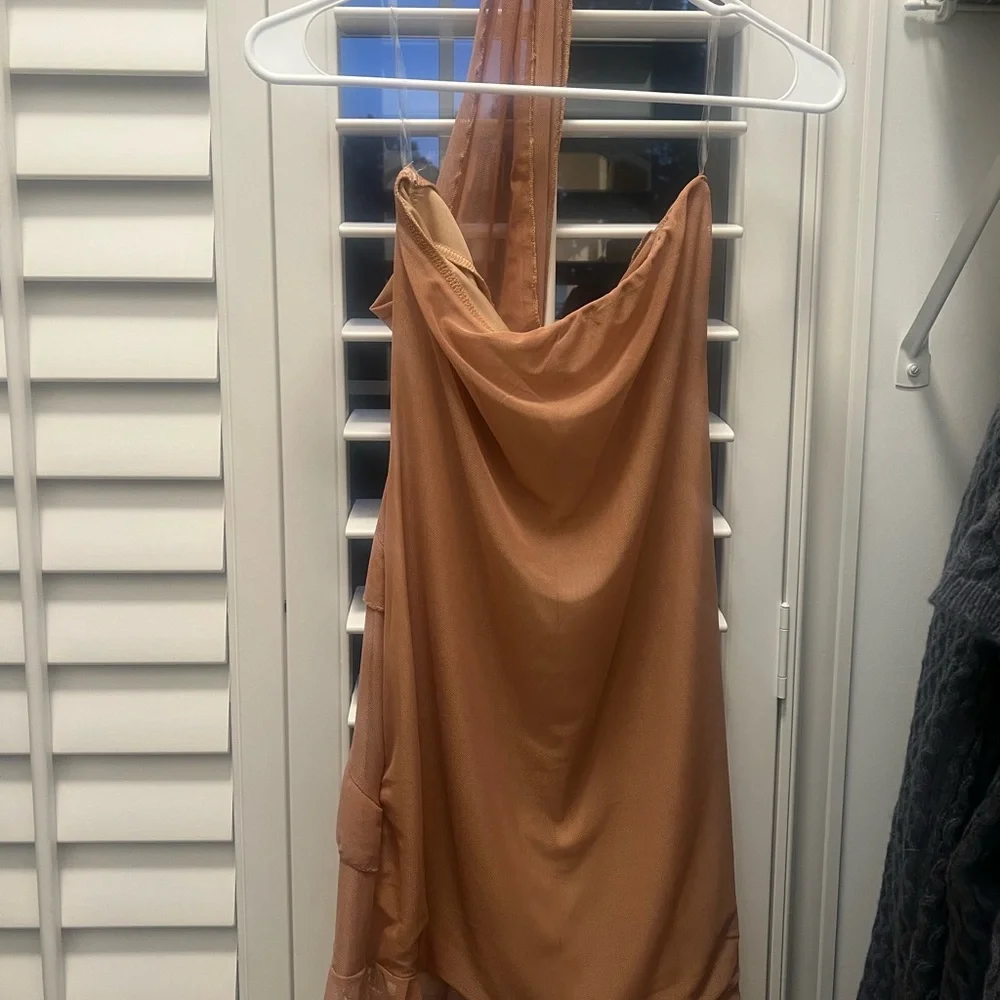 Blue Blush Ruched Ribbed Mini Dress - Picture 5 of 6